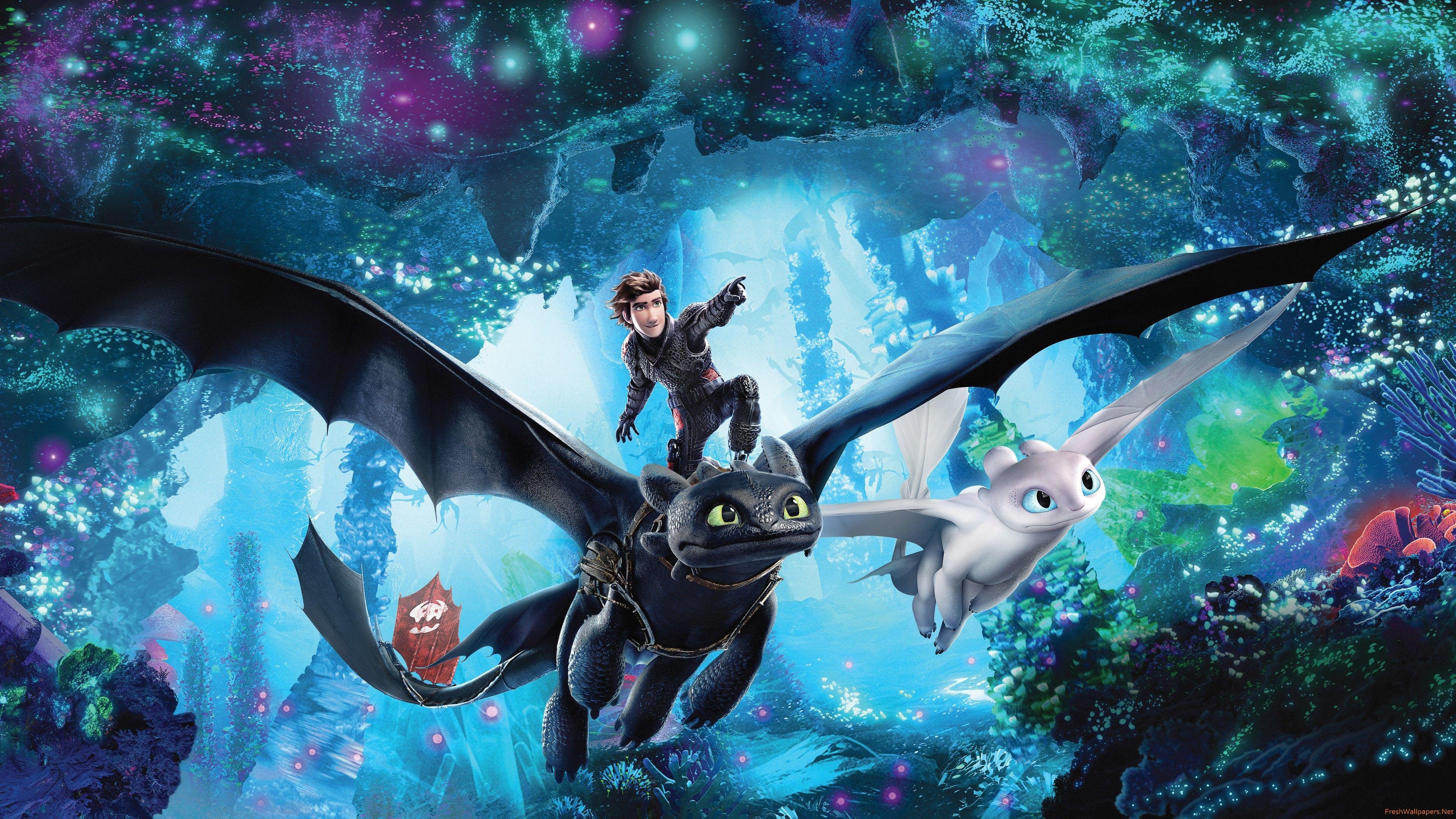 3840x2160 How To Train Your Dragon 3 The Hidden World 2019 4K