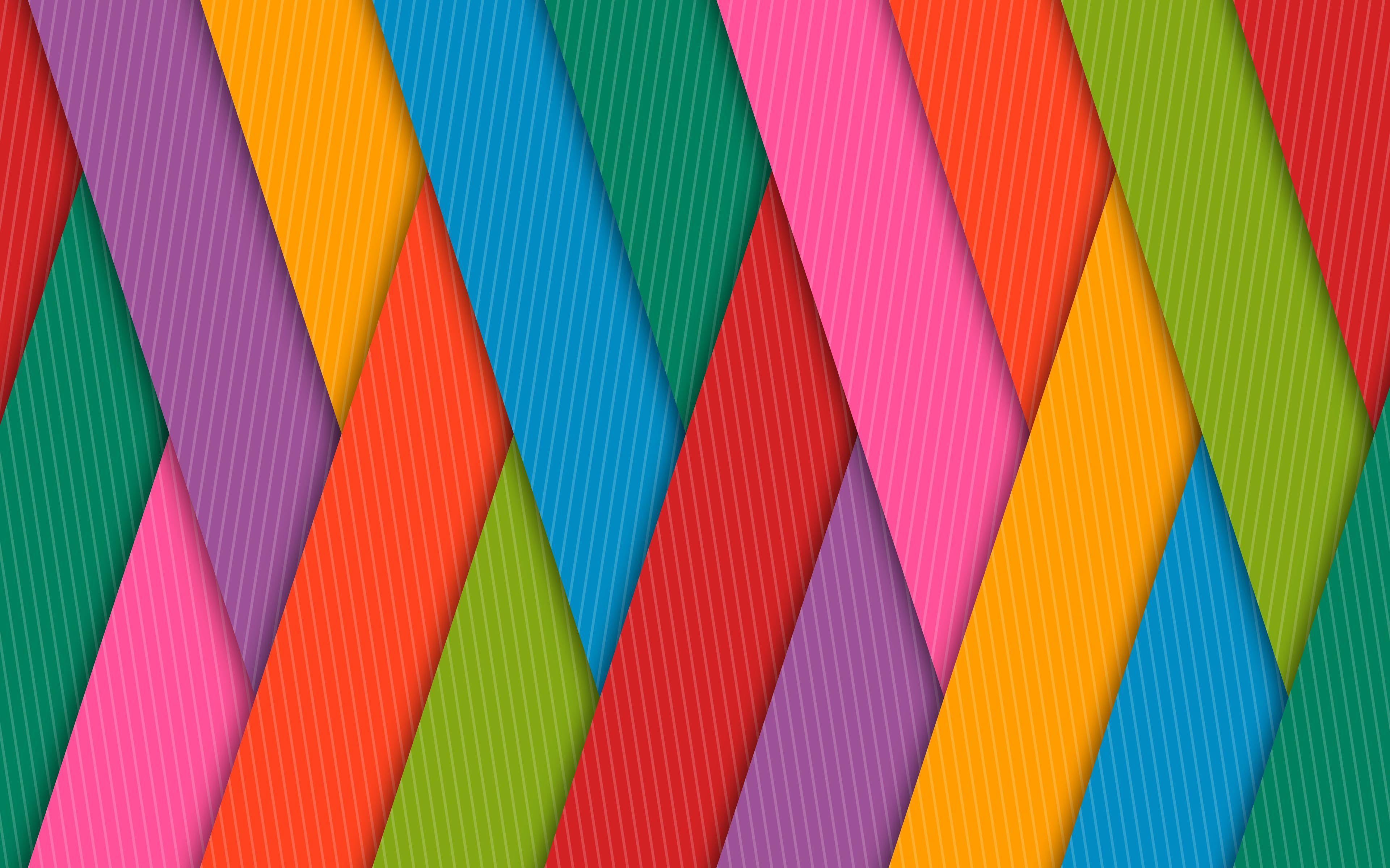 3840x2400 Colorful Strips 4K 5K Wallpaper
