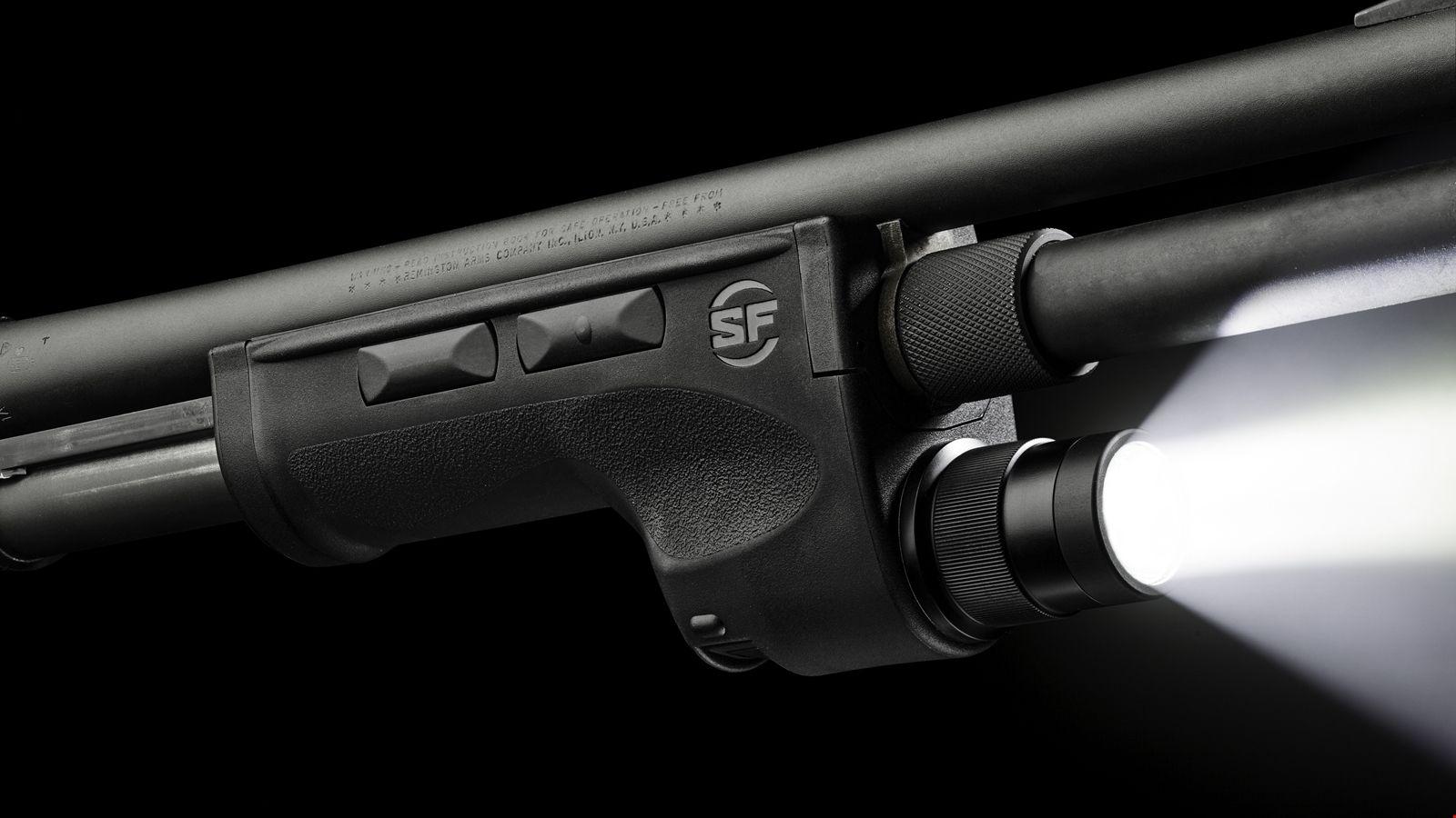 1600x900 4k Remington Pump Action, Shotgun, Surefire, Weapon, Light