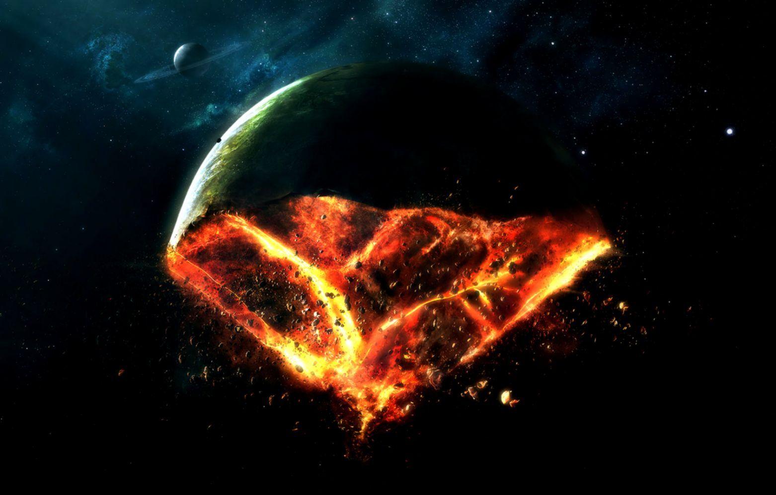 1562x997 3D Space Scene Exploison HD Wallpaper
