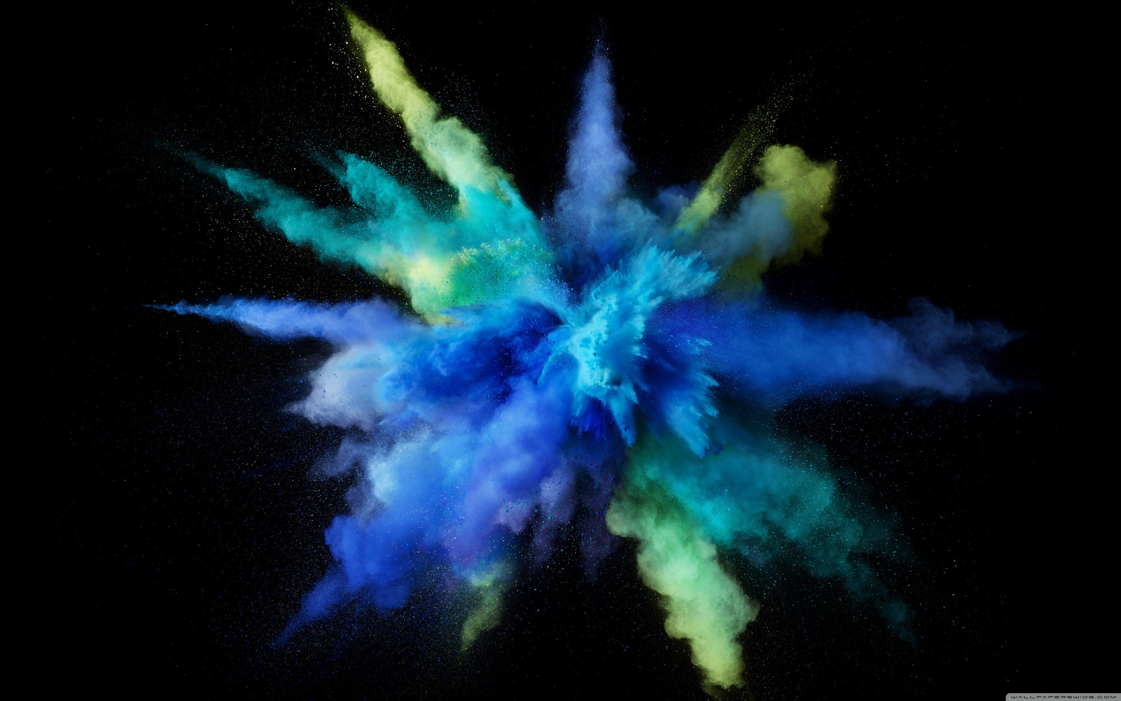 3840x2400 Cyan Color Wallpaper