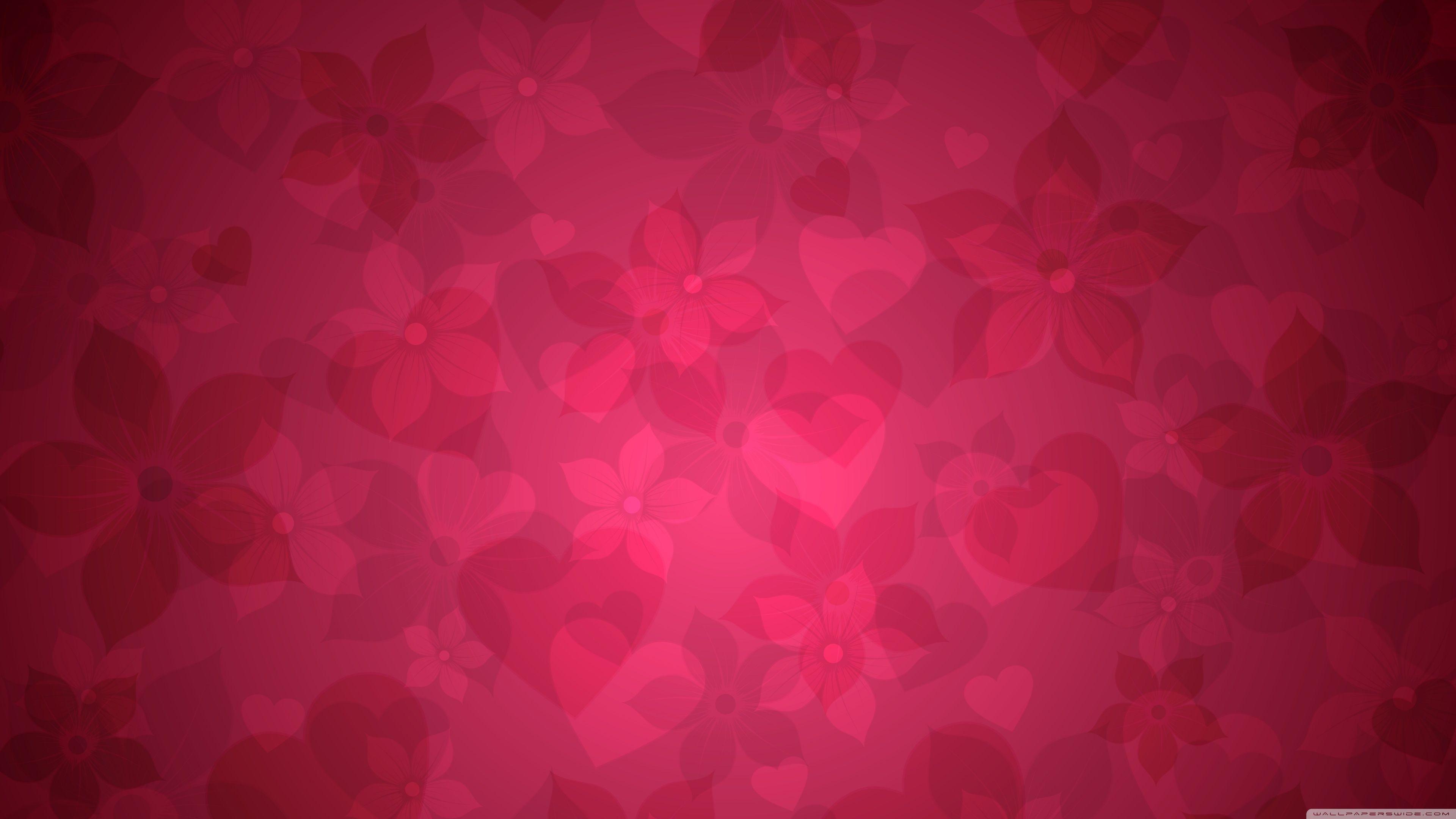 3840x2160 Red Floral Pattern ❤ 4K HD Desktop Wallpaper for 4K Ultra