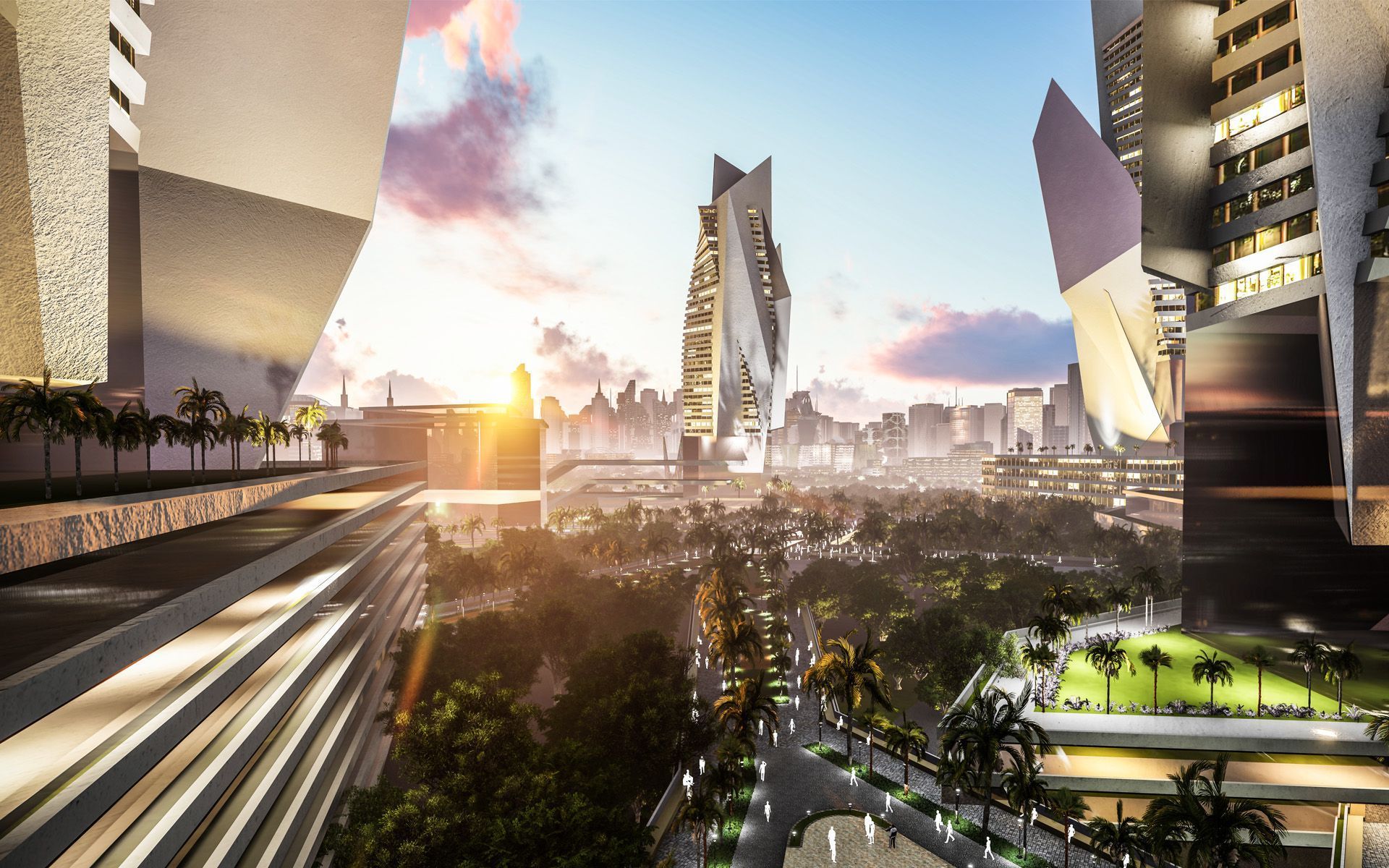 1920x1200 Future City of the Philippines Powered