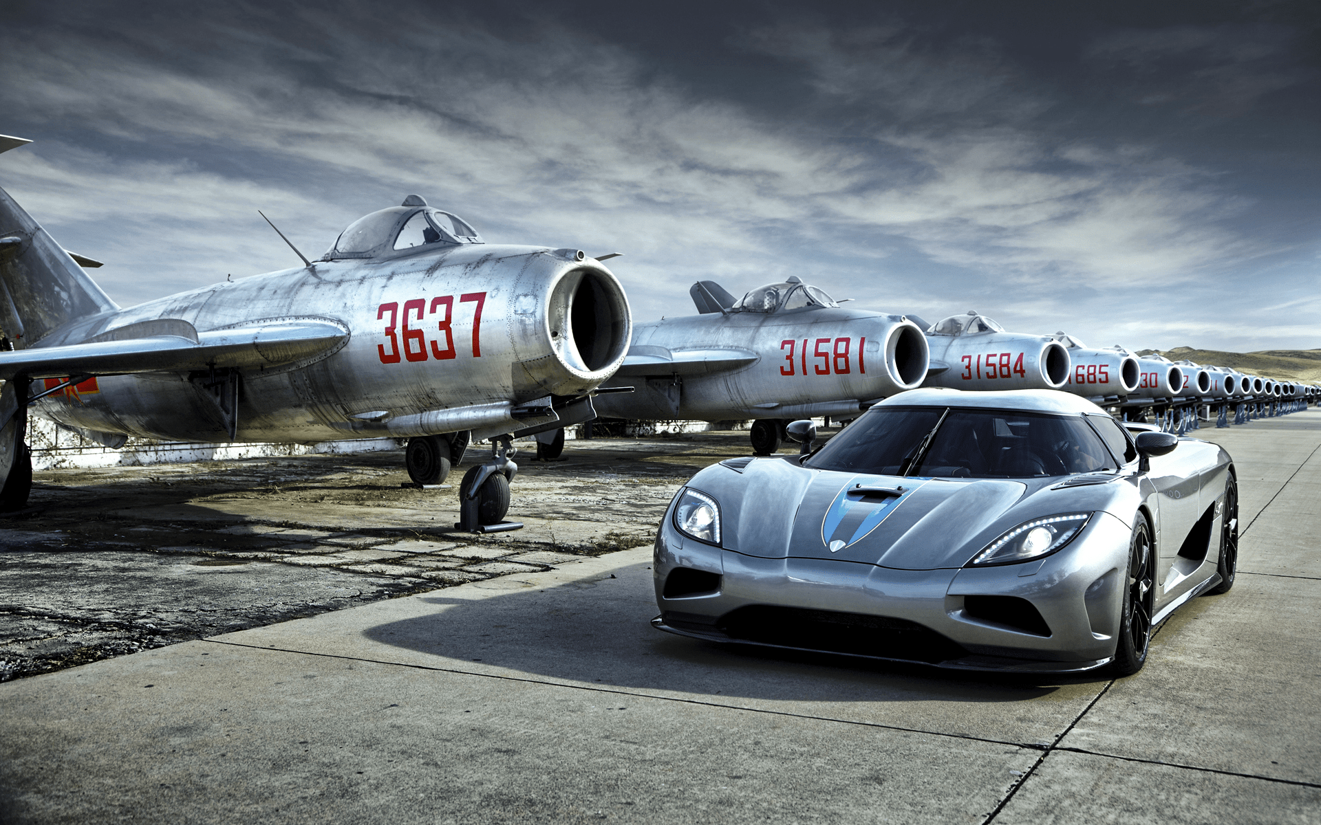 1920x1200 MiG 15 & Koenigsegg Agera: Top Gear HD