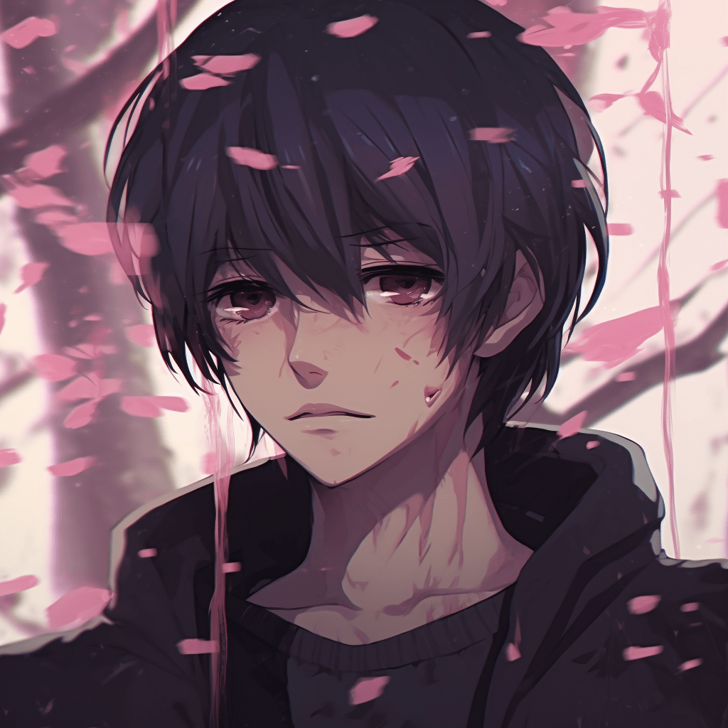 1024x1024 anime aesthetics with sad pfp