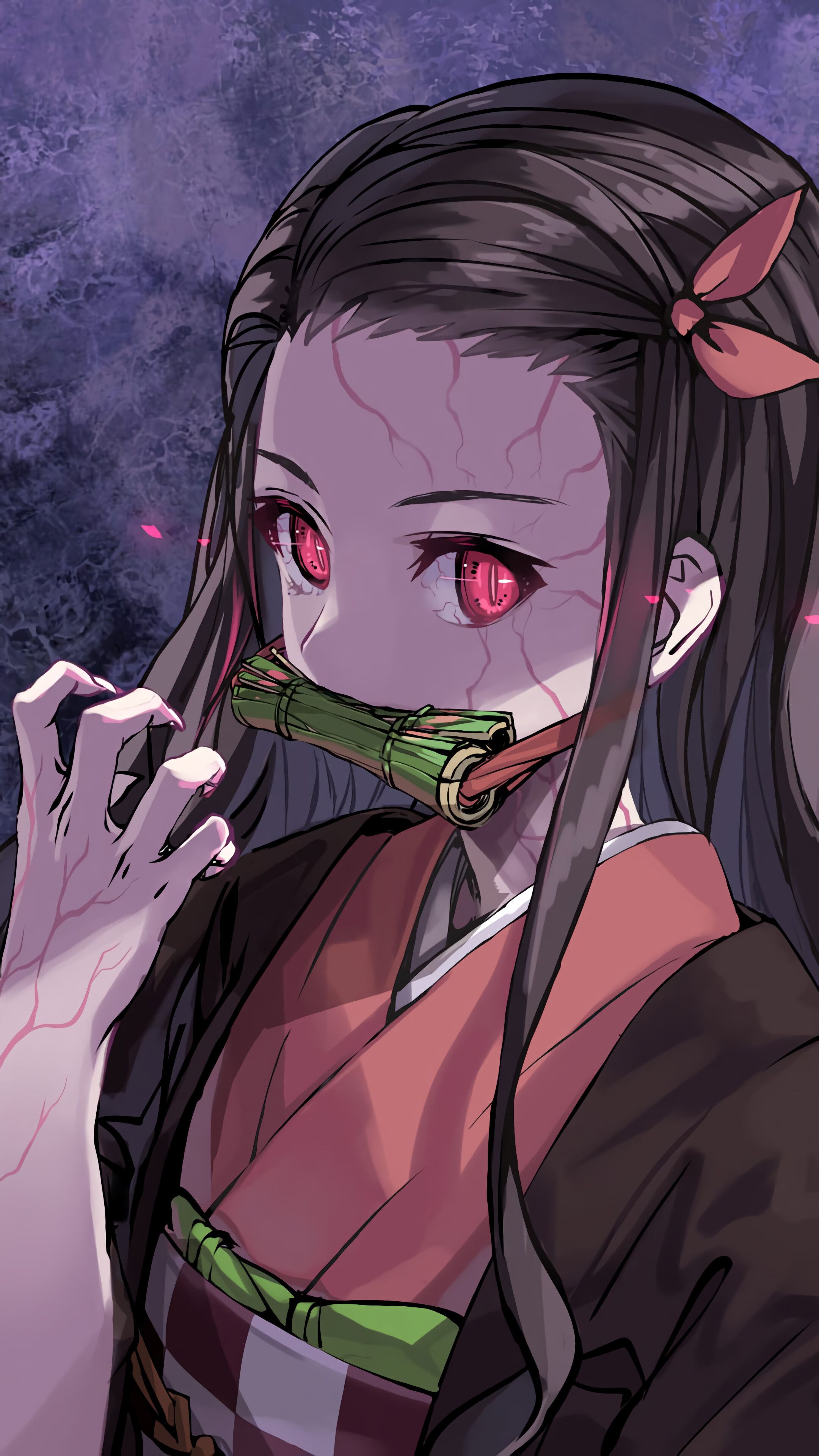 2160x3840 Nezuko Kamado, Demon Form, Kimetsu no