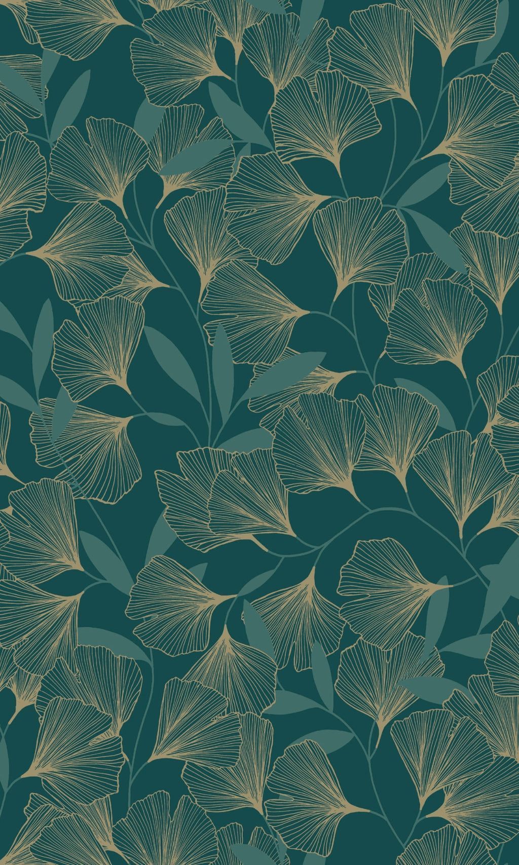 1024x1707 Green Ginko Leaves Tropical Wallpaper