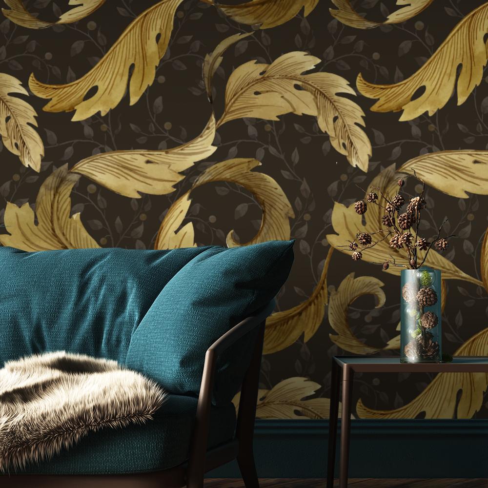 1000x1000 Art Deco Leaves Wallpaper