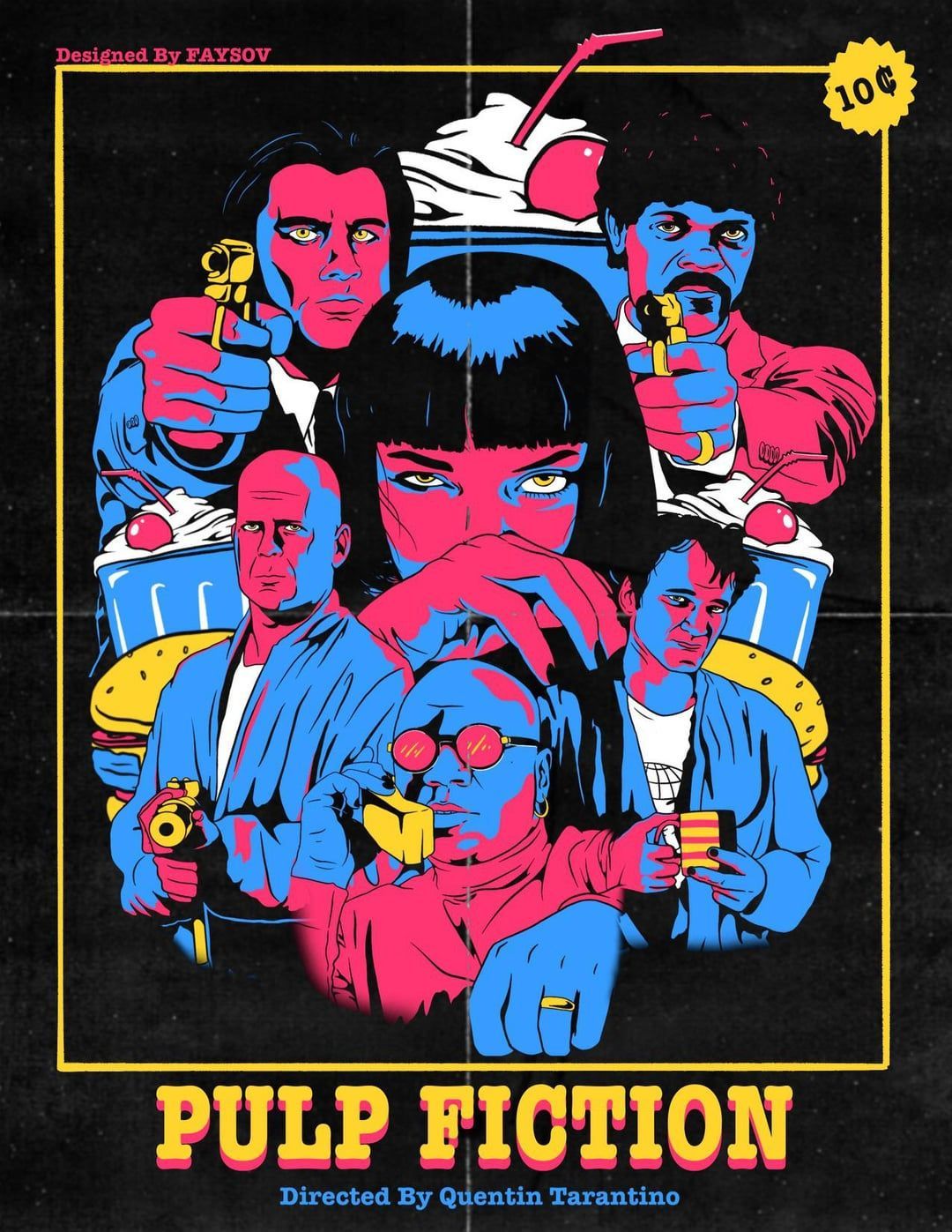 1080x1397 Made this Pulp Fiction poster! : r