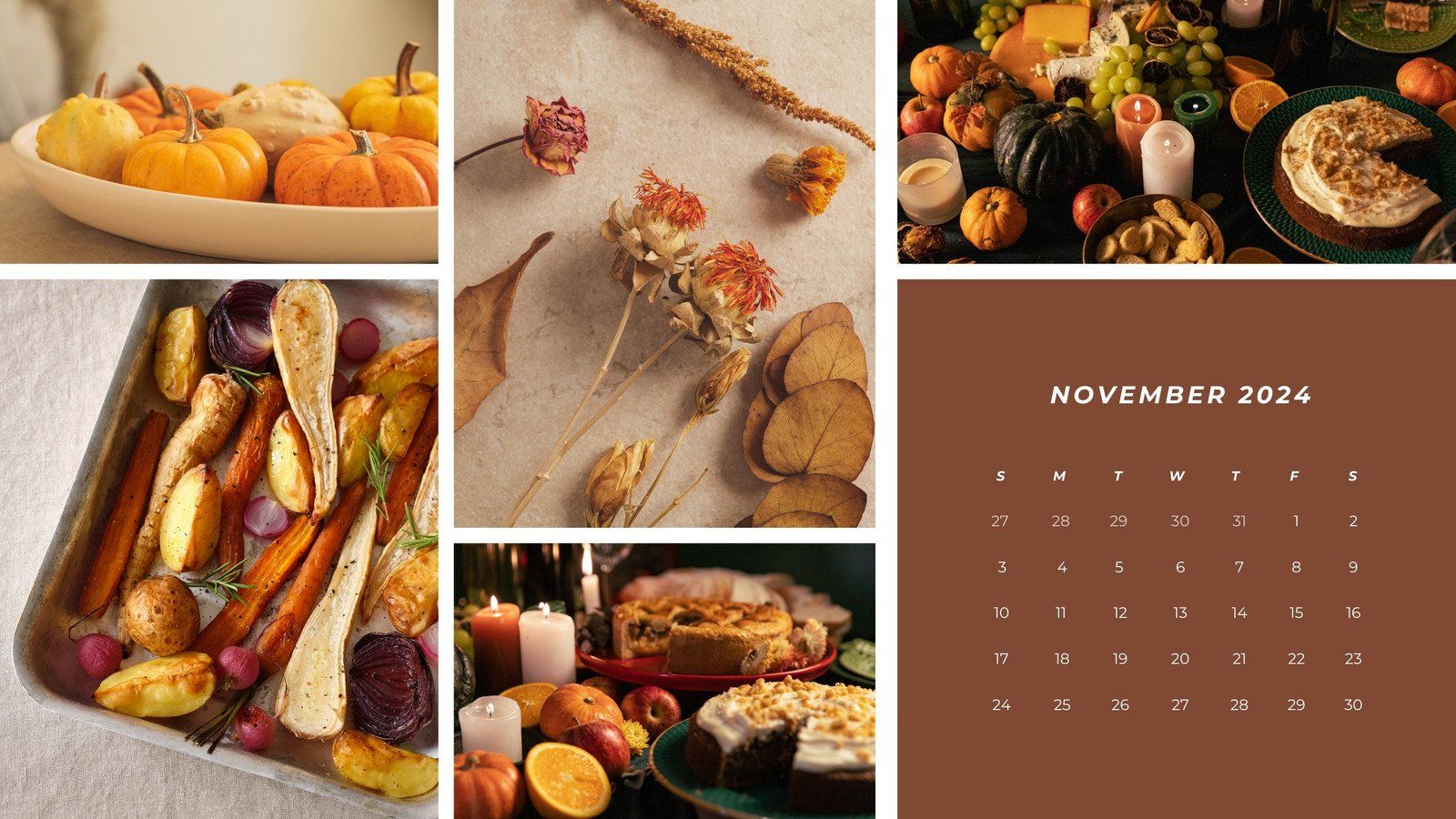 1600x900 Free and customizable november templates