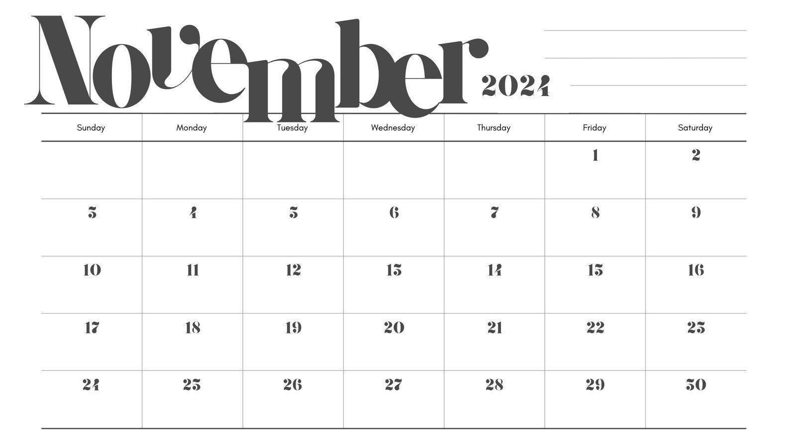 1600x900 Free and printable November 2024