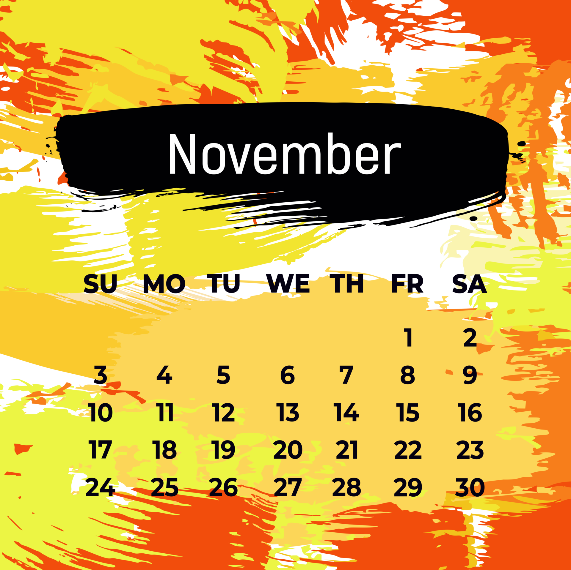 1920x1919 Square calendar planner