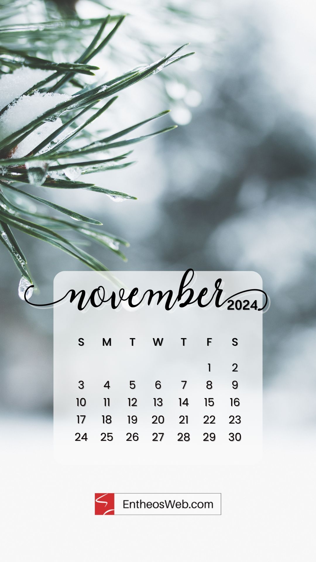 1080x1920 November 2024 Calendar
