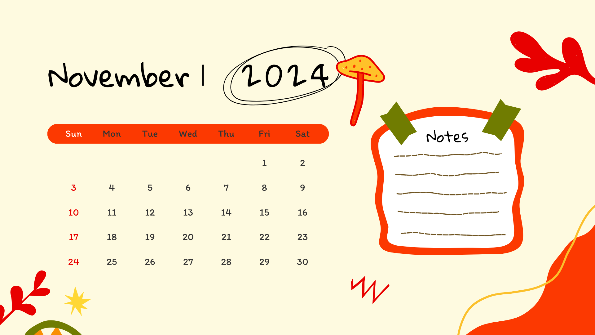 1920x1080 Free November 2024 Calendar