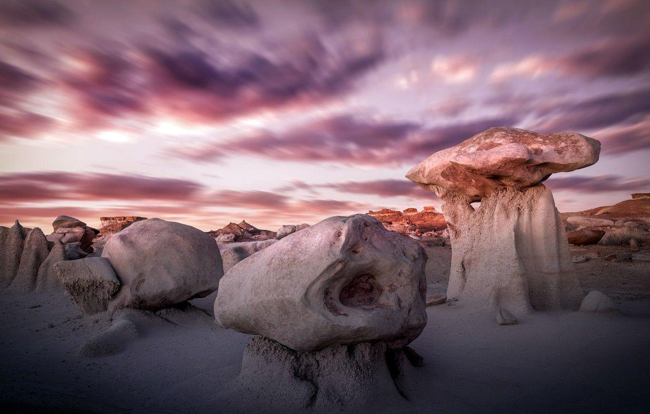 1332x850 Wallpaper stones, desert, usa, new mexico, bisti badlands
