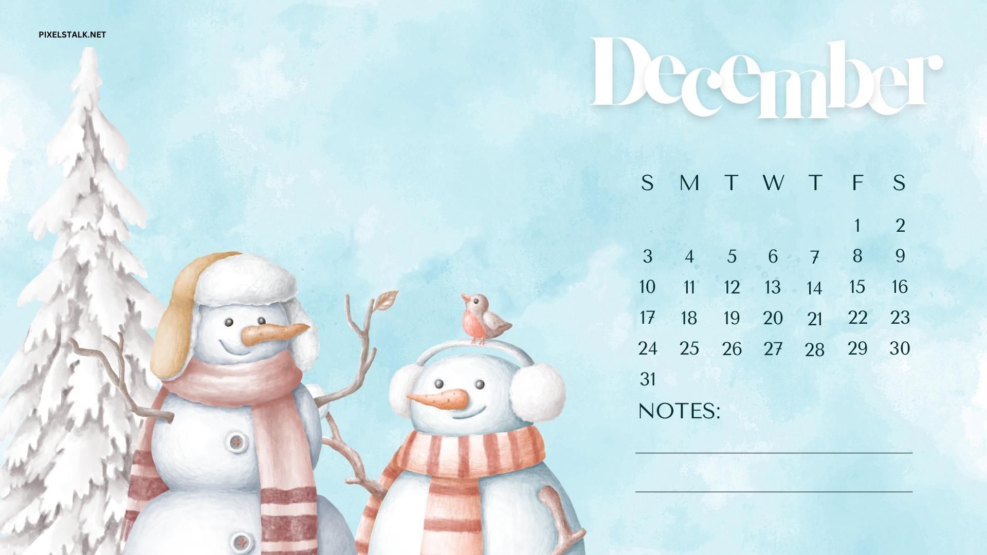 1920x1080 December 2023 Calendar Desktop