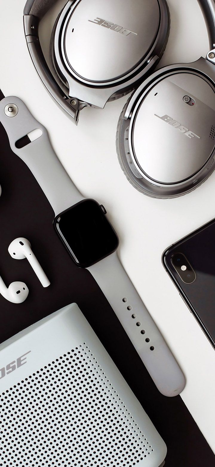 720x1560 Gray High End Tech Gadgets 4K Phone Wallpaper