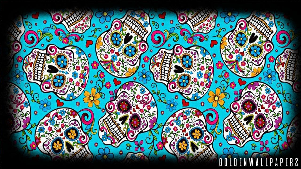 1280x720 Mexican Skull Wallpaper for Android