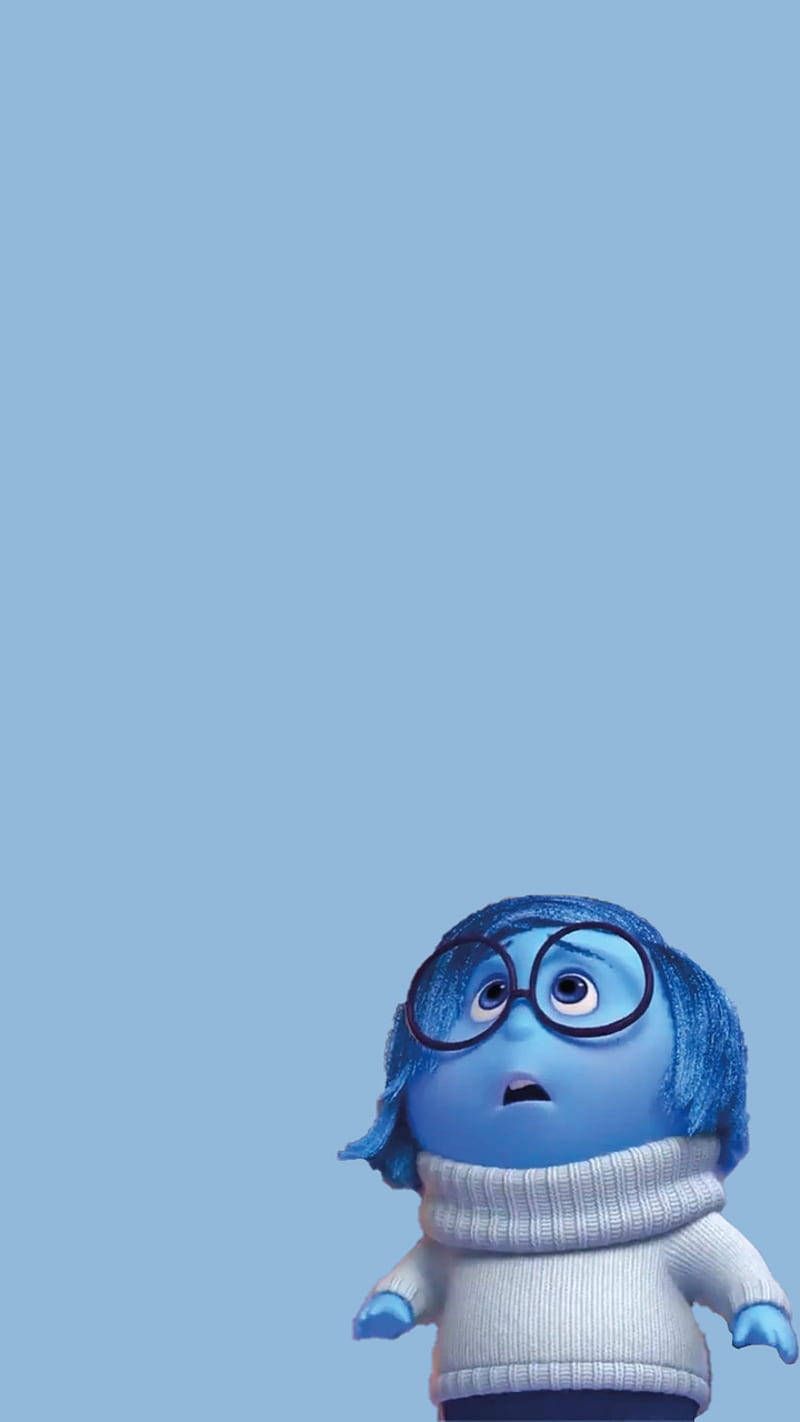 800x1422 Download Sadness Inside Out In Blue Wallpaper