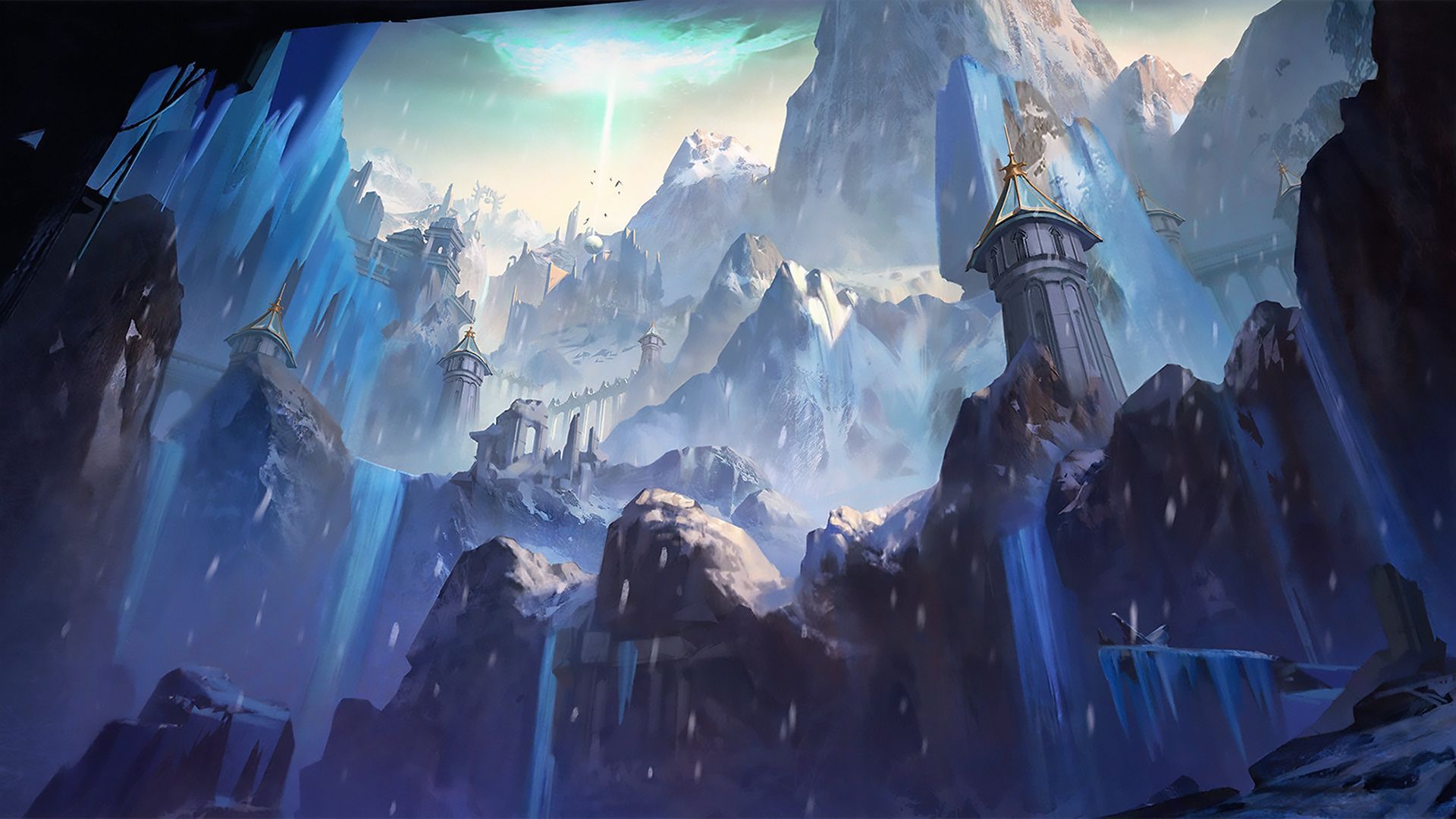 1920x1080 Download Building Mountain Snow Frost
