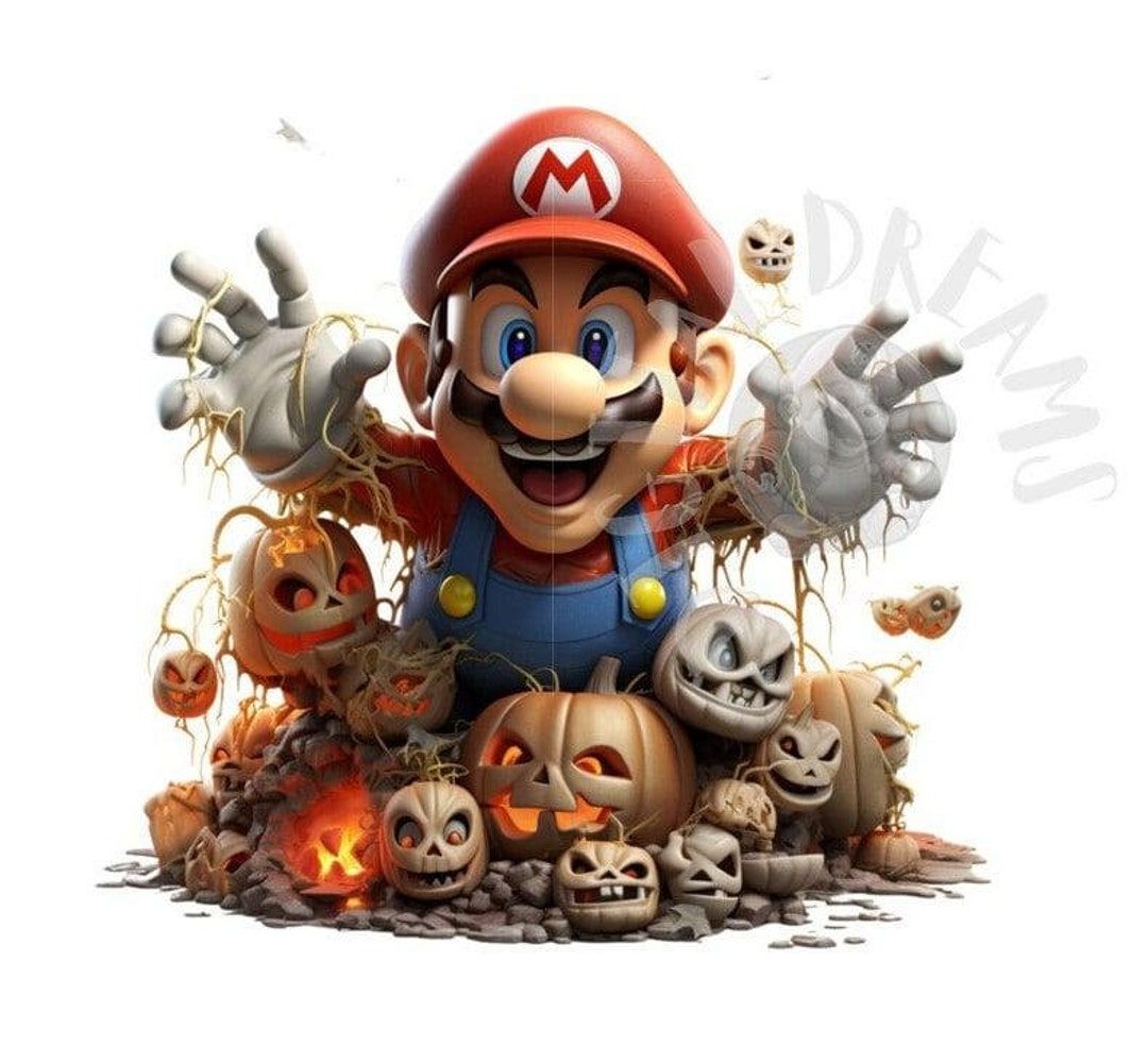 1080x984 Set of 8 Realistic Mario Bros Halloween