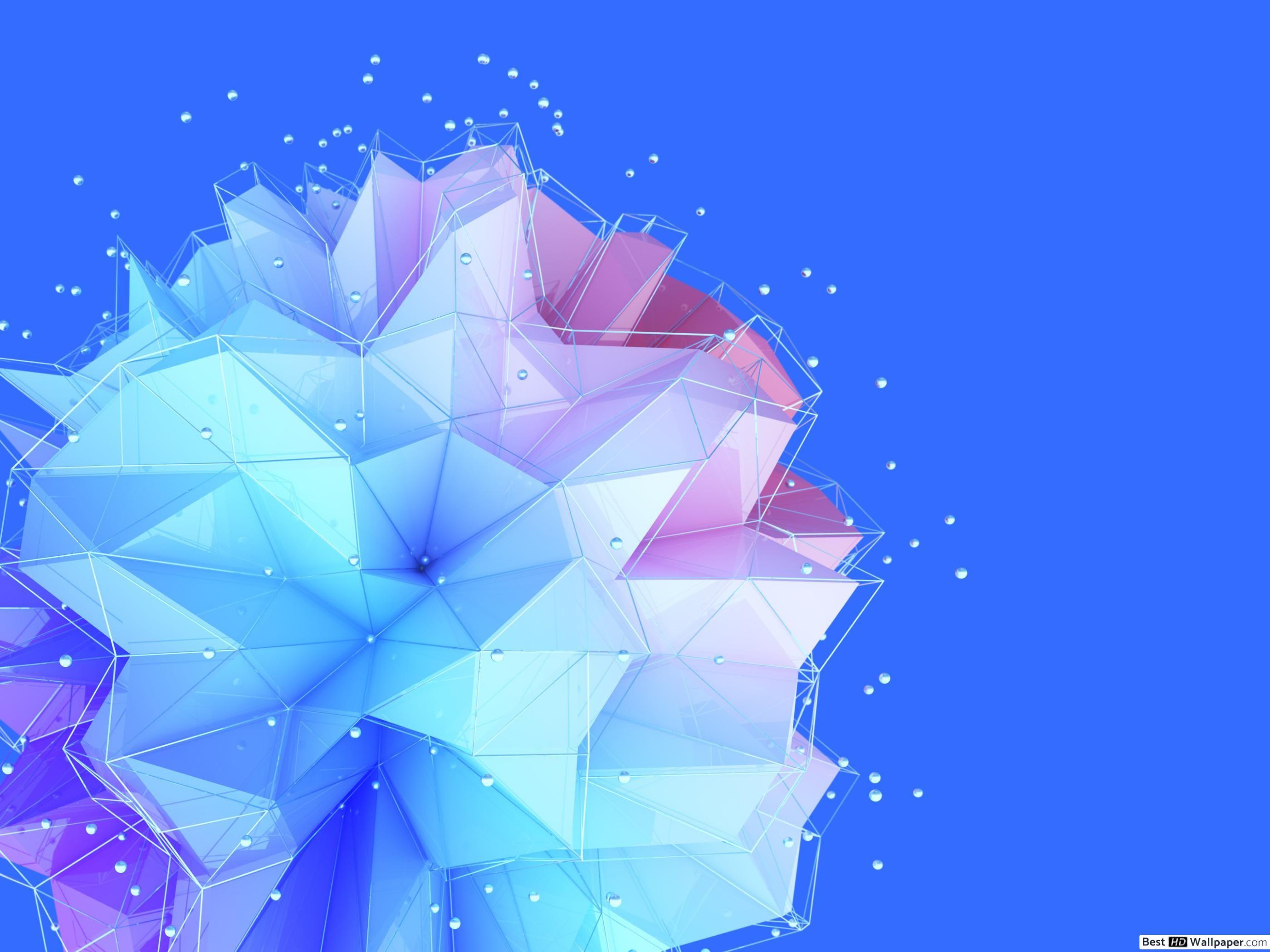 2800x2100 Digital origami flower HD wallpaper download