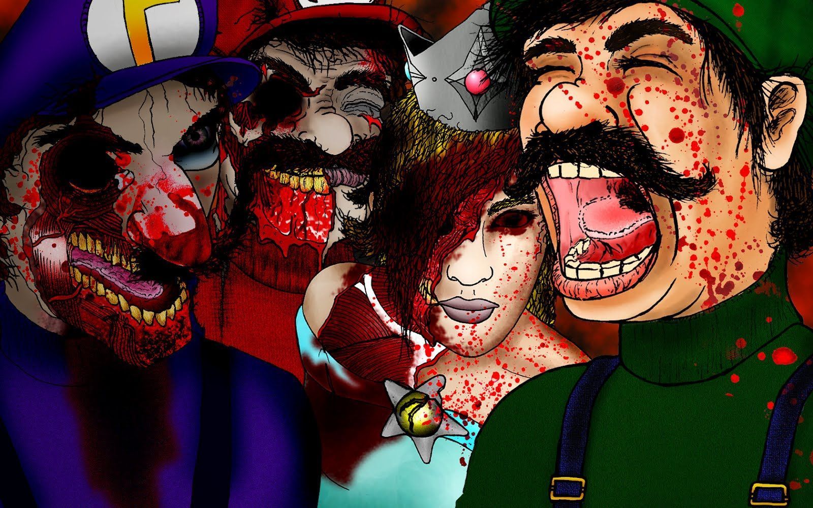 1600x1000 Mario Halloween Wallpaper