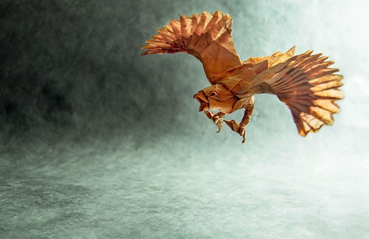 1280x830 Desktop Wallpaper Birds Origami Paper Animals