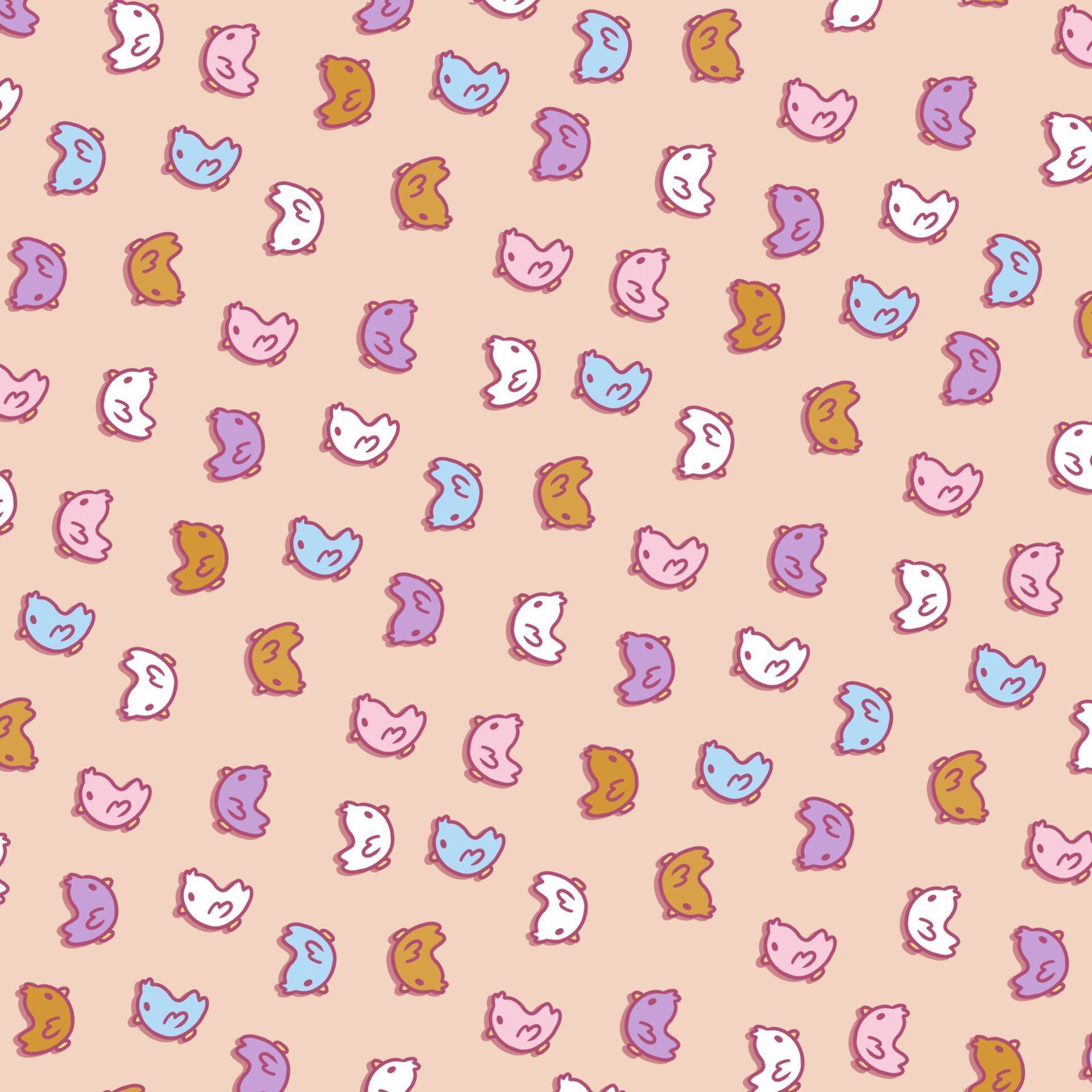 1920x1920 Kawaii Chicken Wallpaper