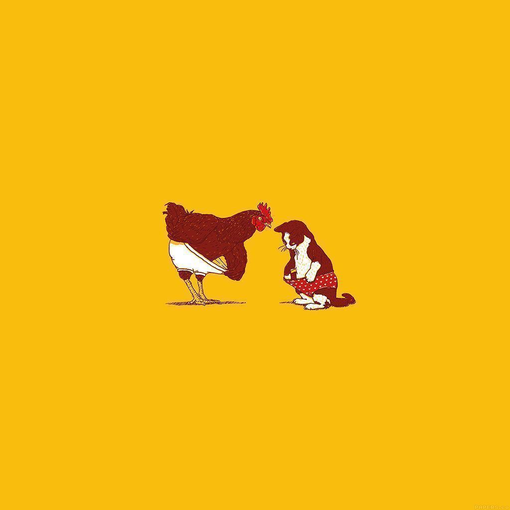 1024x1024 Cat Chicken Underwear Cute Illust Art