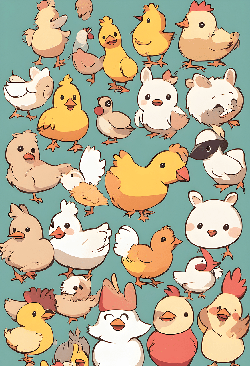 875x1280 Download Ai Generated, Chickens, Ducks