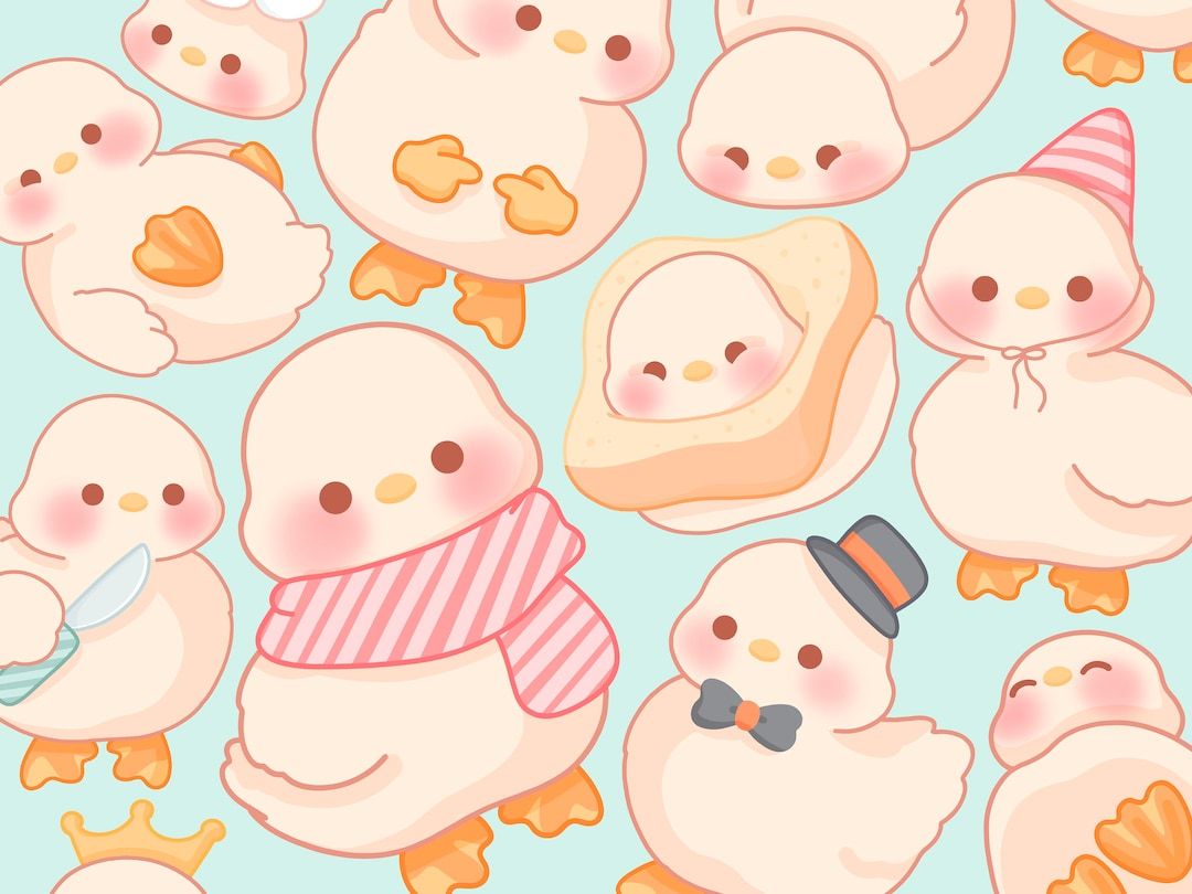 1080x810 Cute Kawaii Printable Ducks Goose