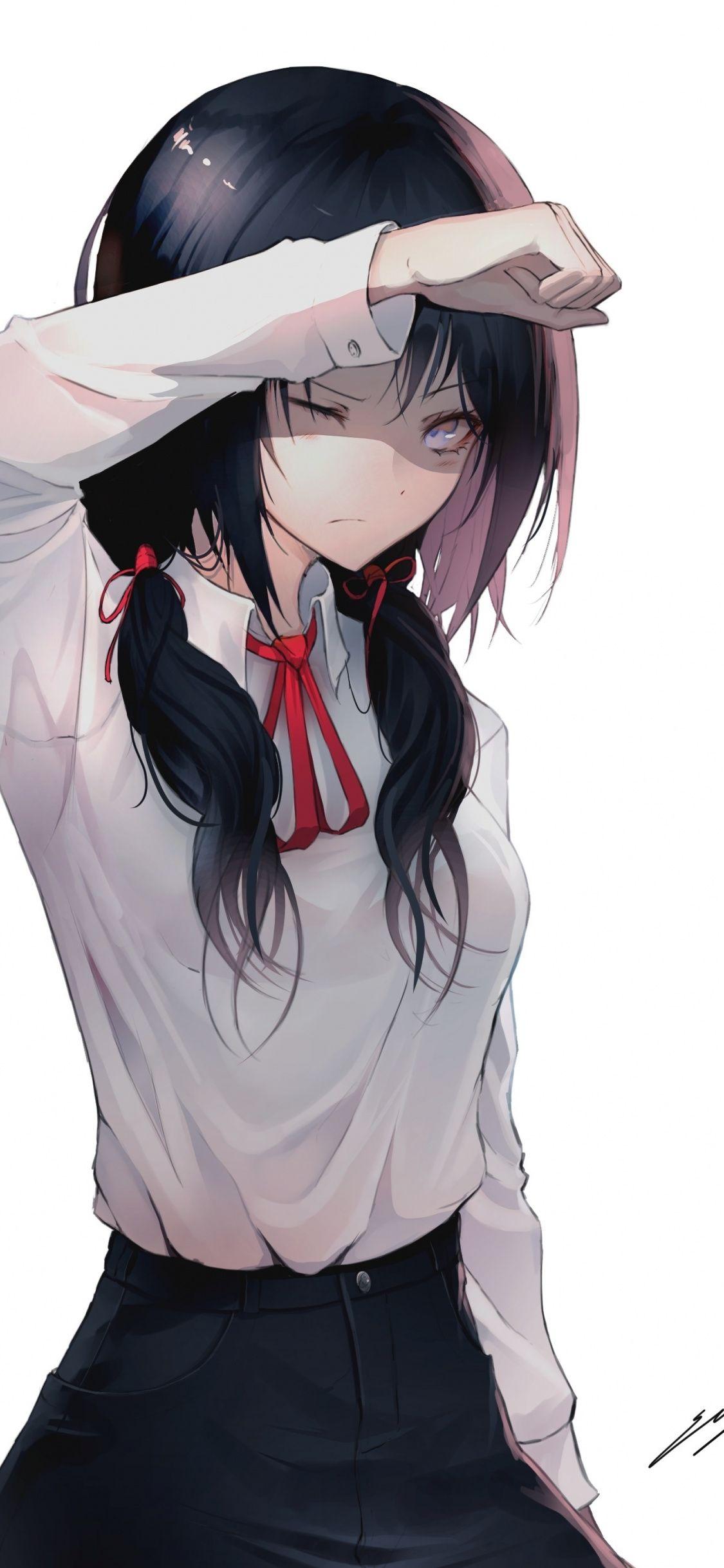 1125x2436 Download 1125x2436 wallpaper beautiful, anime girl, dark