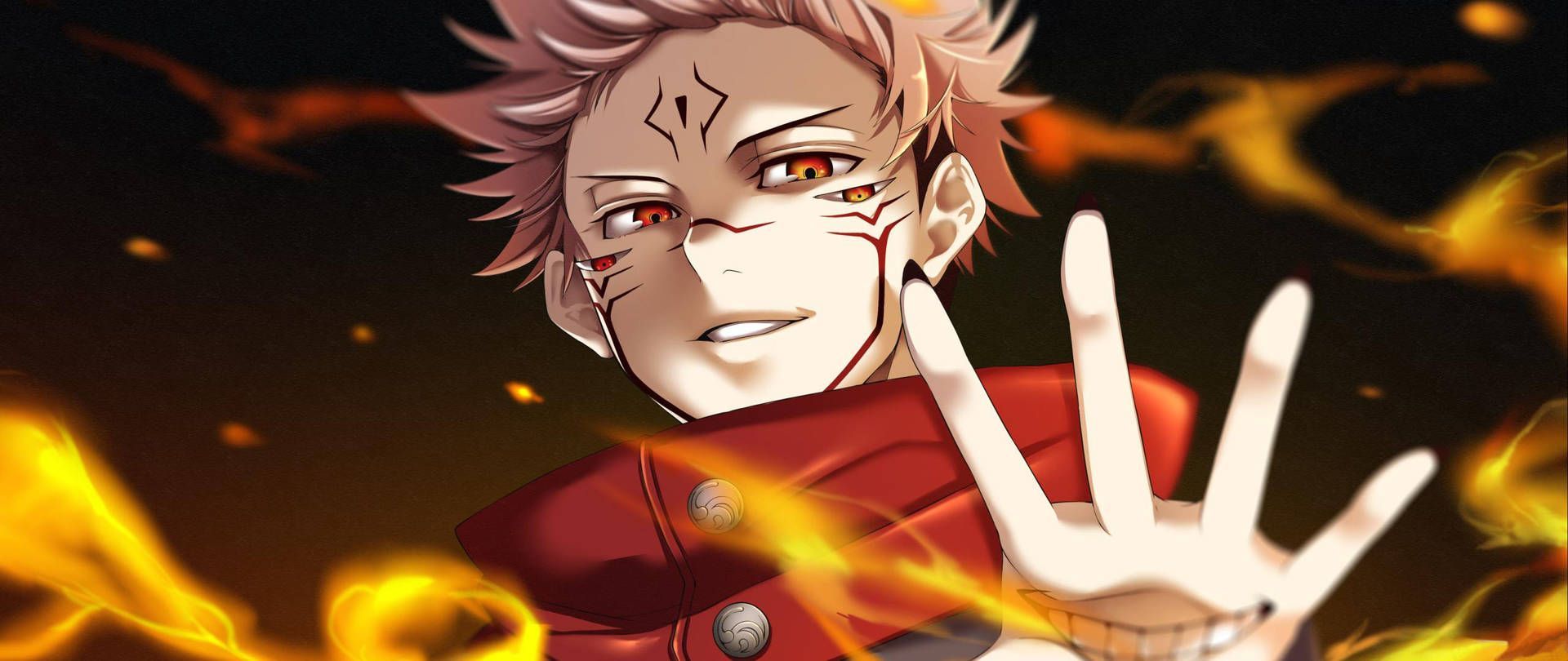 1920x810 Download Sukuna Animated Art Wallpaper