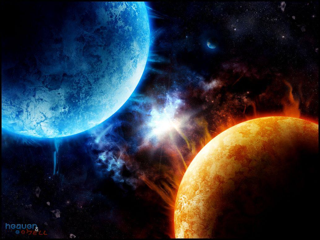 1034x778 Heaven and Hell Wallpaper