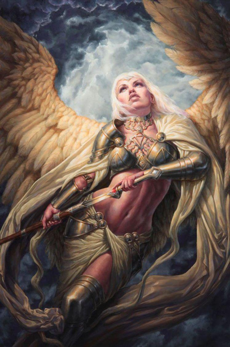 748x1127 guardian, Angel, Wings, Fantasy, Beautiful, Sword, Sky