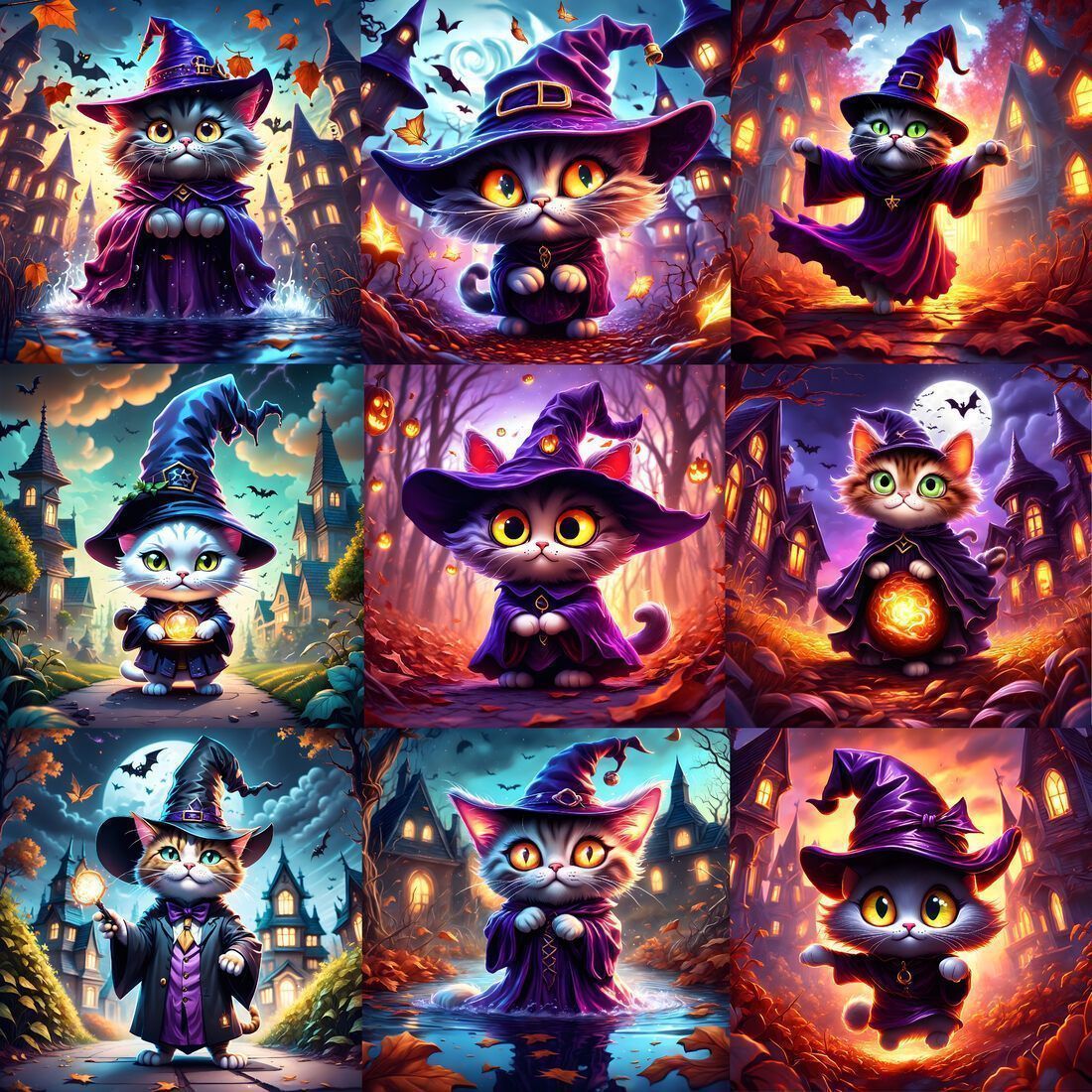 1100x1100 HALLOWEEN CAT ILLUSTRATION