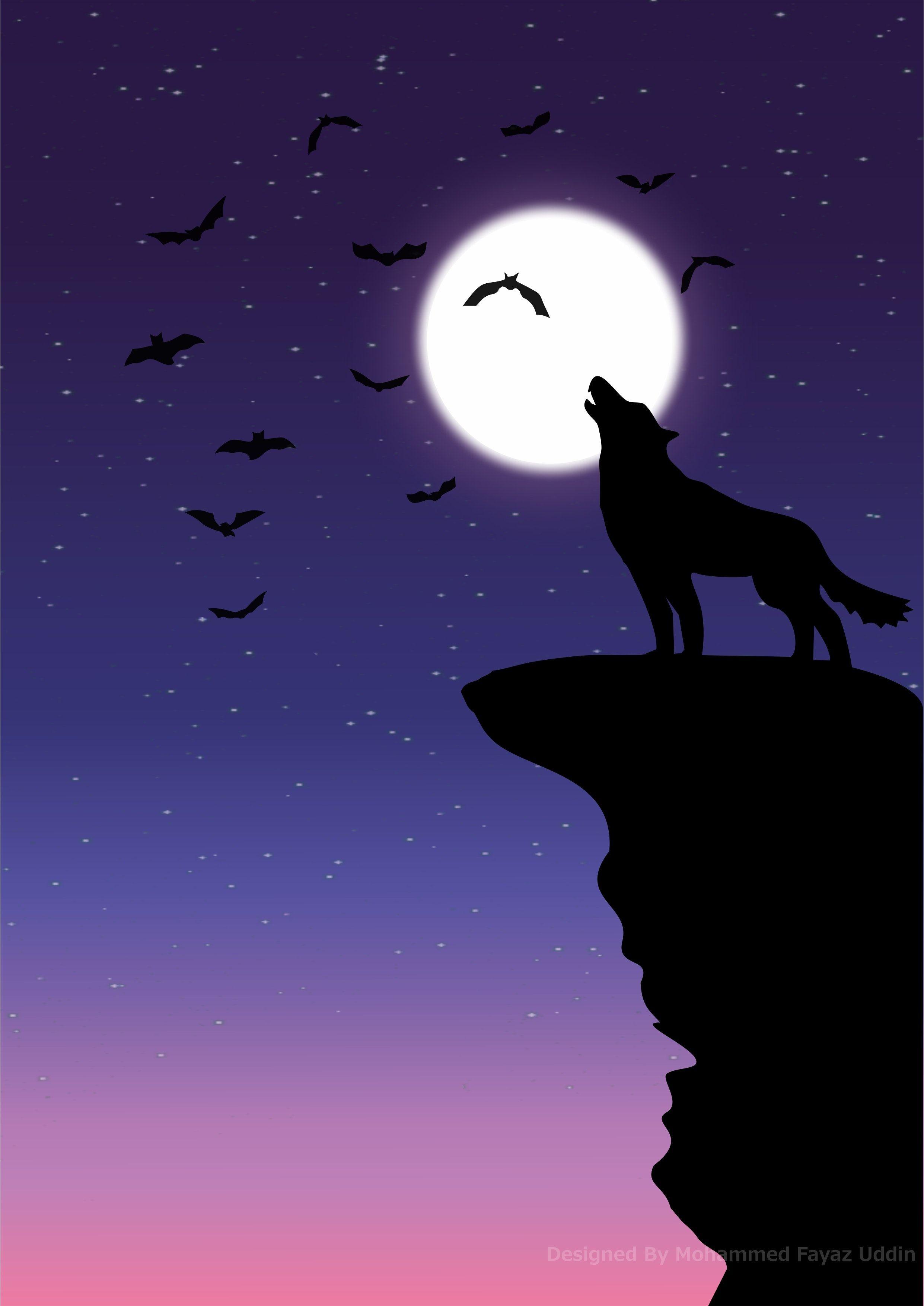 2482x3508 Free of android mobile wallpaper, bat, full moon