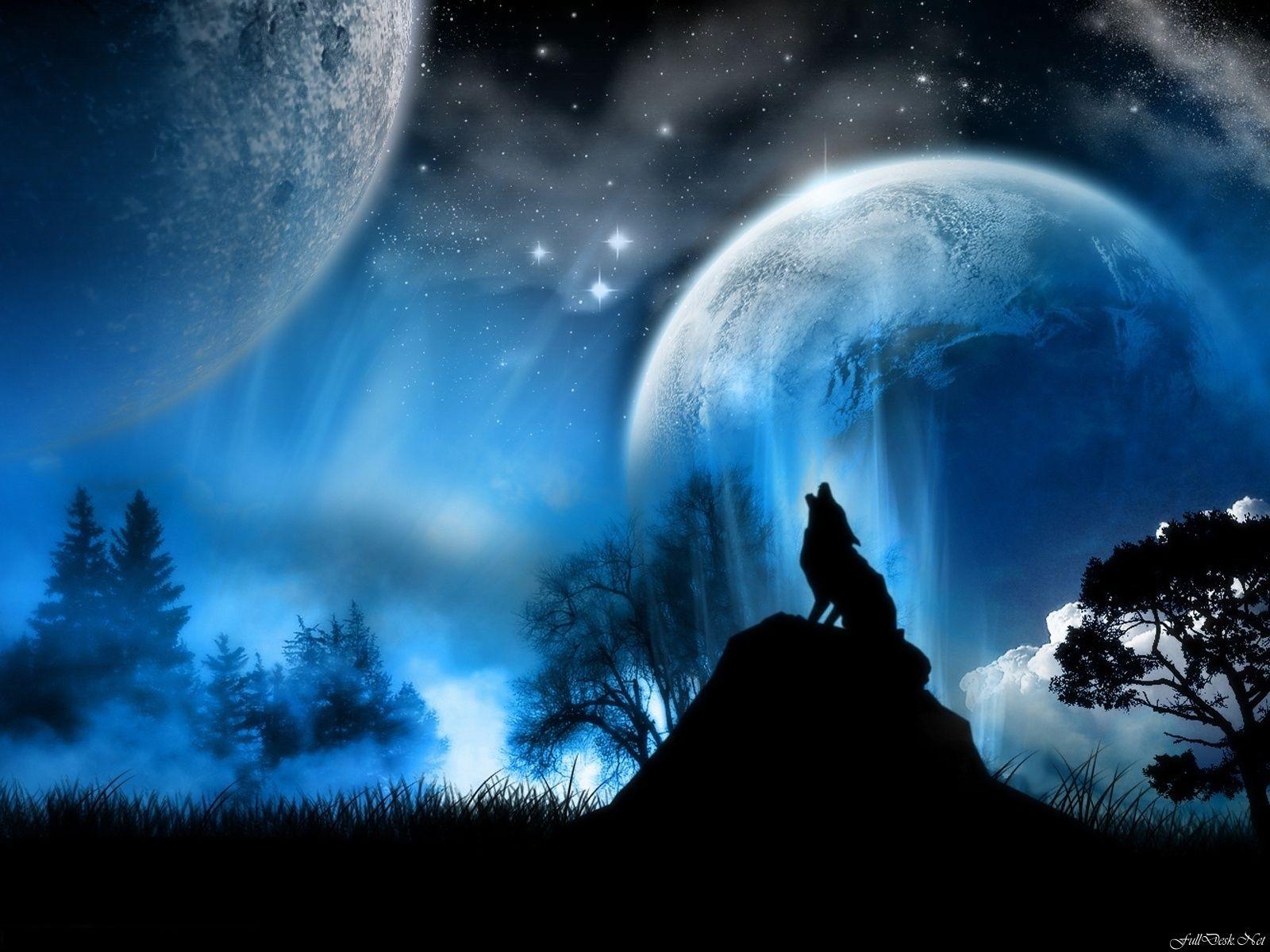 Blue Moon And Star Wallpapers Top Free Blue Moon And Star Backgrounds