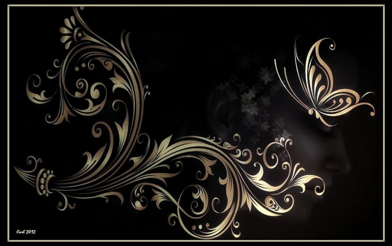 1280x804 Butterfly & Floral Abstract wallpaper. Butterfly & Floral