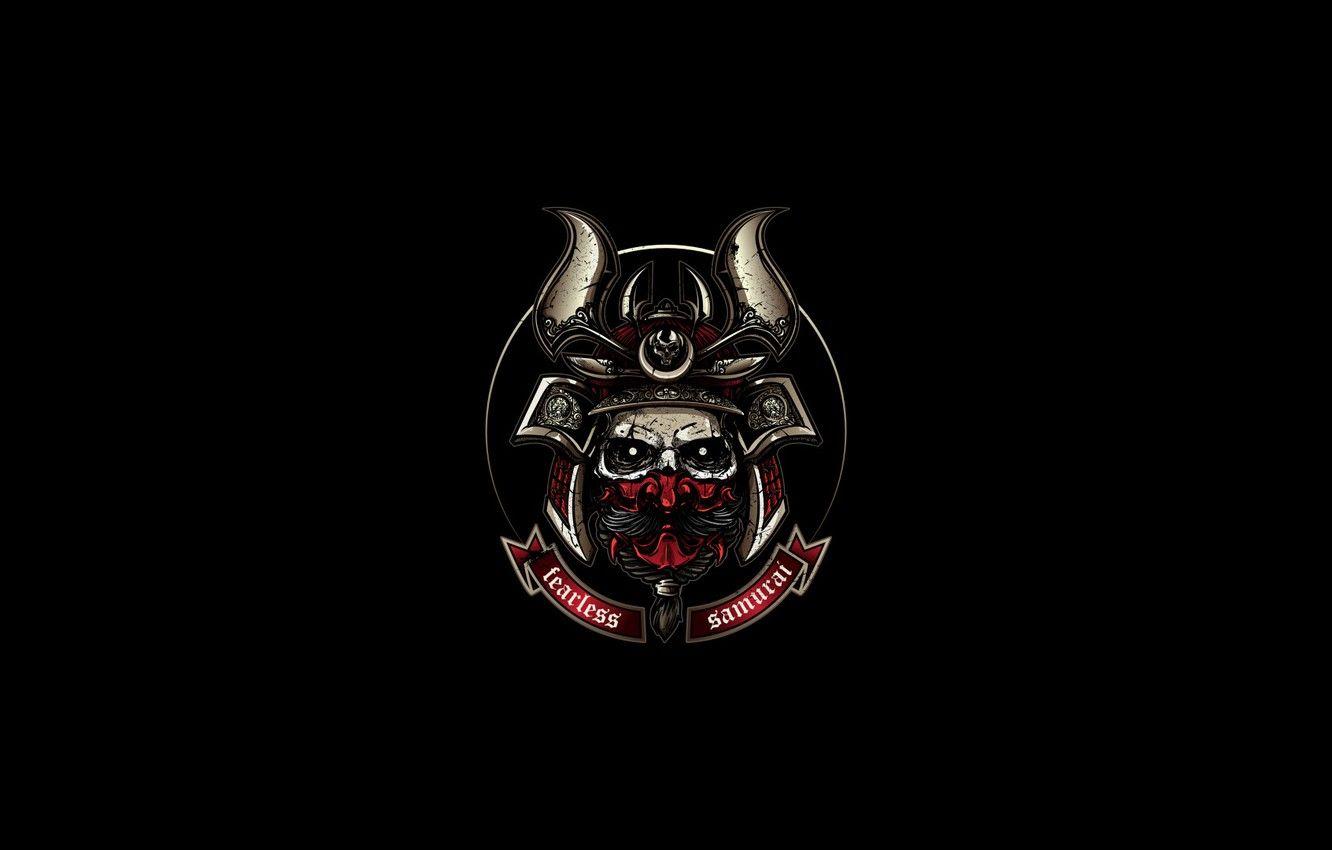 1332x850 Wallpaper Minimalism, Figure, Skull, Style, Background, Samurai, Fantasy, Art, Art, Style, Sake, Fiction, Fiction, Background, Minimalism, Figure image for desktop, section минимализм