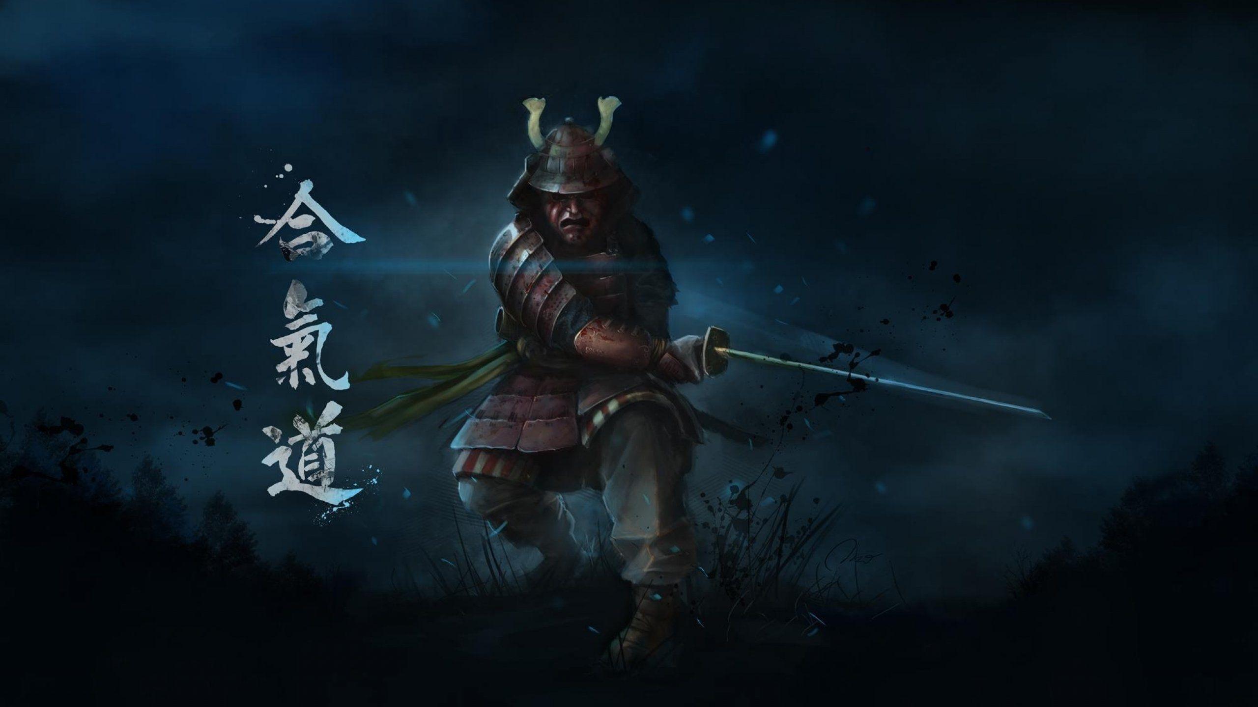2560x1440 Dark Samurai Wallpaper