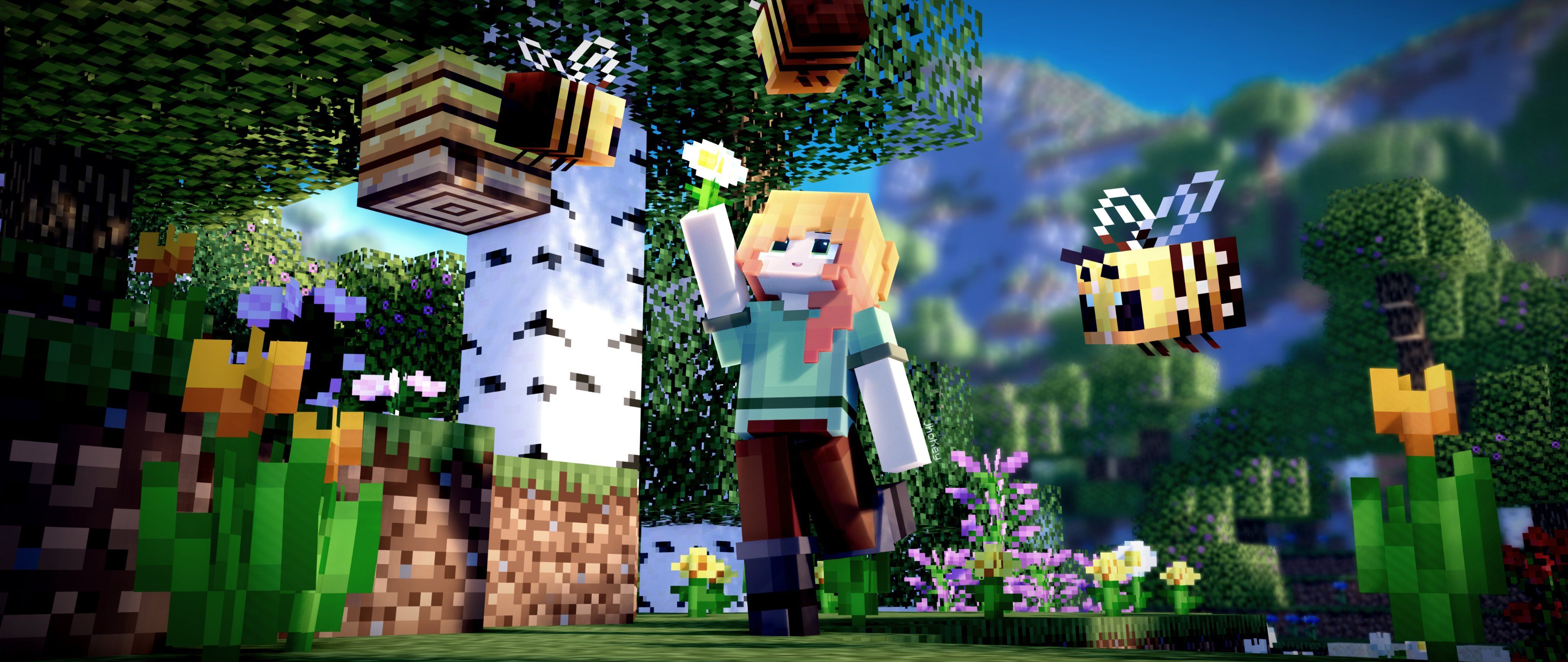 4096x1728 minecraft #mineimator dart drender