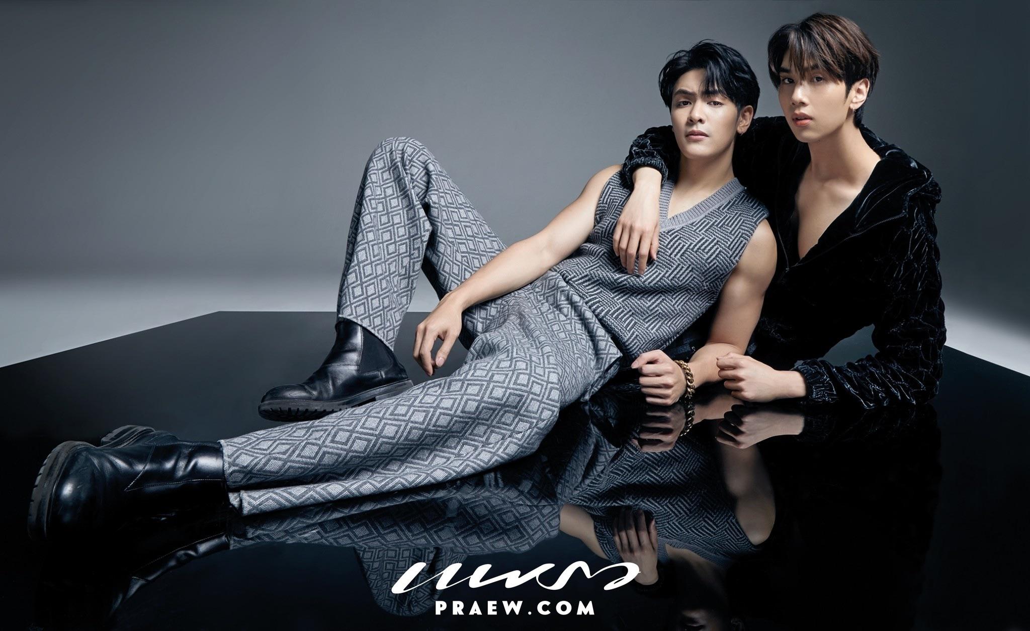 2048x1255 PondPhuwin, FirstKhaotung, JoongDunk, ForceBook photo from Praew magazine