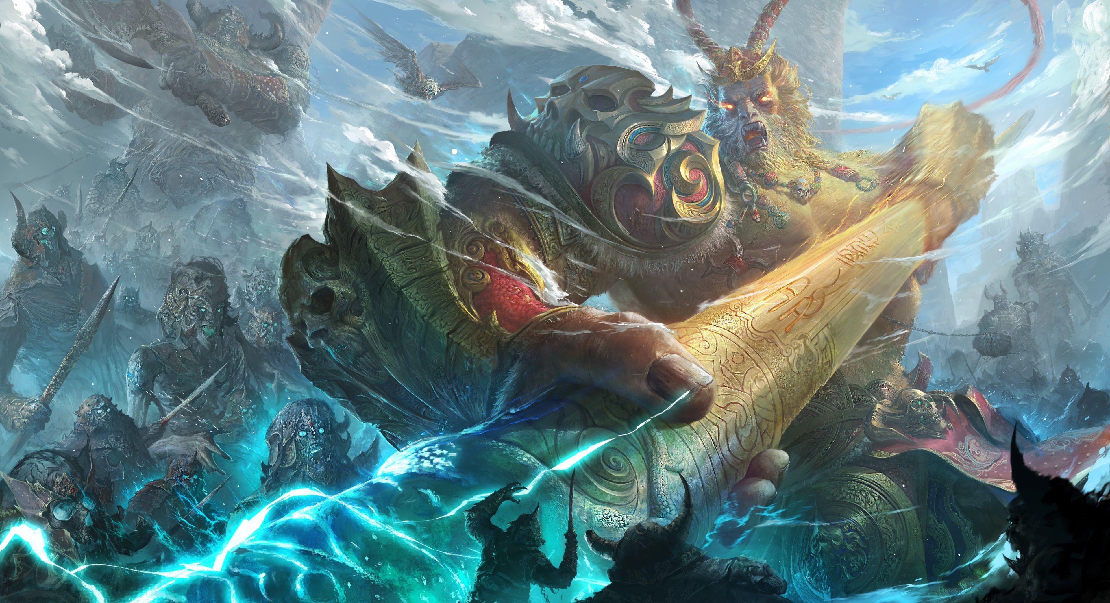 3840x2086 3840x2086 warrior 4k HD wallpaper image. Fantasy