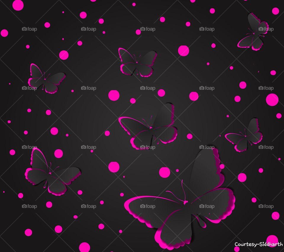 Neon Pink Butterfly Wallpapers Top Free Neon Pink Butterfly