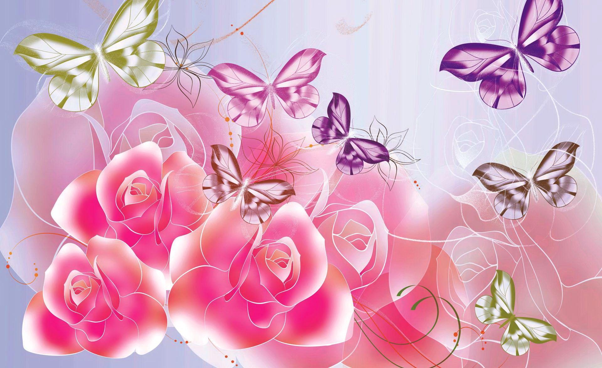 Бабочки розовые фон. Красивый фон для открытки. Цветочный фон. Цветы фон для открытки. Красивый фон цветы.