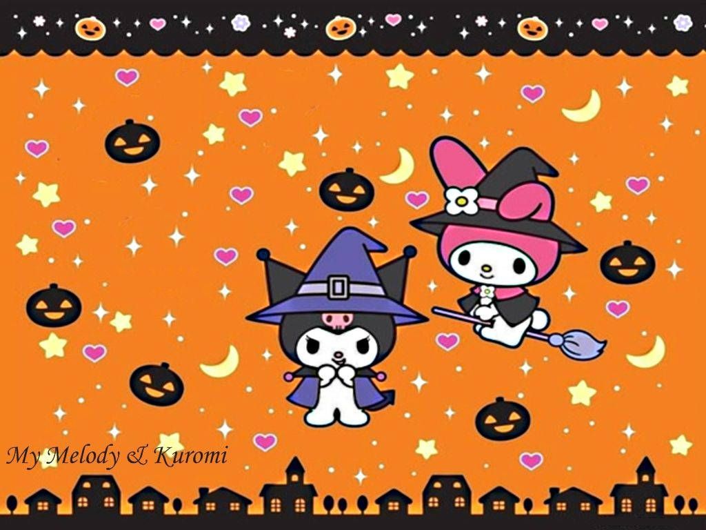 1024x768 Hello Kitty Halloween Wallpaper