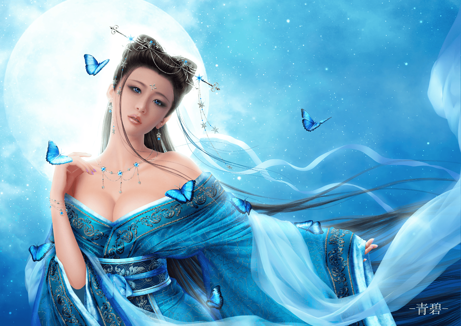1600x1130 Butterfly Fantasy Girl Wallpaper