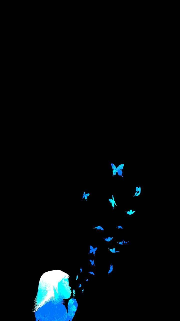 720x1280 Butterfly Girl Wallpaper